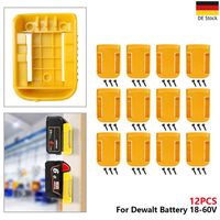 12pcs Batteriehalter Für DeWalt PC Elektrowerkzeuge Akku Aufhänger komptatibel mit Dewalt Lithium-Lon 14.4 V, 18V/20V, 54V/60V Batterie