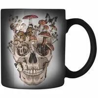 Trendation Tasse Trendation - Skelet Tasse Herz Geschenk Totenkopf  Valentinstag Kaffeetasse mit Herz aus Skelett