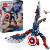LEGO Marvel New Captain America Baufigur, Superhelden Spielzeug für Kinder, baubares Modell und Minifigur, Bau- und Spielset, Geschenk für Jungen und Mädchen ab 8 Jahren 76296