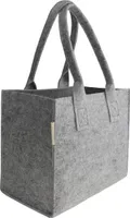 SILUK Filztasche Einkaufstasche Tasche Filz Shopper 35 x 20 x 28 cm viele Farben (Grau)