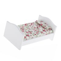 1/25 Puppenstuben Miniaturmöbel Europäischen Doppelbett mit Matratze und 