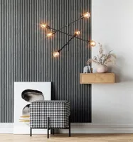 NEWROOM Tapete Anthrazit Vliestapete Holz - Holztapete Skandi Schwarz  Paneele Lamellen Holzwand Modern Lamellenwand