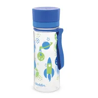 aladdin | AVEO Kinder Trinkflasche, 0.35L, 2 Farben: blau-weltraum