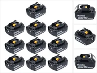 Makita Akku Set 10x BL 1830 B 18 V 3,0 Ah / 3000 mAh Li-Ion ( 10x 197599-5 ) mit LED Anzeige - original, kein Nachbau