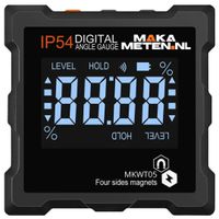 MAKA Digitale Neigungsmesser - Genauigkeit von 0,1° bis 0,2° - Magneten auf allen Seiten - Helles LCD-Display - 4x90° Winkelmesser