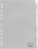 DURABLE Register A4 20-tlg. A-Z umschweißt PP, 640110 grau
