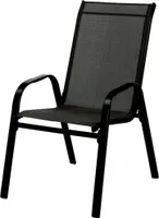 Marbueno Gartenstuhl Stahl Schwarz 91X54X65 cm 10467