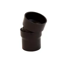 INEFA Flexibler Regenrohrbogen, PVC DN50 / 50mm 0-22 Grad, 1 Bogenstück Dunkelbraun Dachrinnenzubehör, einfache Steckmontage,  Germany