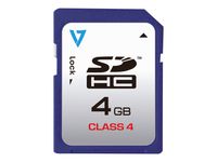 V7 SDHC Speicherkarte 4GB Class 4, 4 GB, SDHC, Klasse 4, 10 MB/s, 4 MB/s, Mehrfarbig