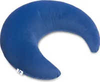 Pepi Kuschelkissen in Mond Form - Handgenäht Antiallergenes Kissen 46×40 cm - weiches Kinderkissen Dekokissen für Babys Plüschmond - Luna Dark Blue