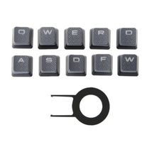 10 Stück / Set Spieletastatur Tastaturkappen Ersatz-Tastaturkappen mit Hintergrundbeleuchtung in Grau für Corsair K70 K65 K95 G710 RGB STRAFE Mechanische Tastatur