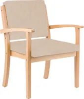 Stuhl für Schwergewichtige mit Armlehnen bis 250kg Alexander XXL Adipositas Schwerlaststuhl CleanStoff Sensa Creme