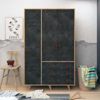 Skye Decor, Chunky, Kleiderschrank, Eiche, 100 % MELAMINBESCHICHTETE SPANPLATTEN, 120 x 52 x 187 cm
