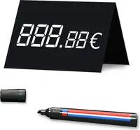 PRICARO Preisschild "Dreistellig" schwarz, 50 Stück mit Marker