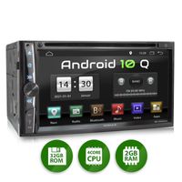 XOMAX XM-2DA6915: 2DIN Autoradio mit Android 10 Navi 6,9 Zoll Capacitive Touchscreen Monitor, Bluetooth, SD, USB, DVD, CD