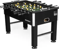 Buckshot Kickertisch 141x77x89 cm - Schwarz Tischfussball mit 2 Bälle - MDF Kabinett - Tischfußball 5ft mit Justierbare Füße und Starke hohlstangen - Tischkicker 60kg
