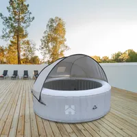 HOME DELUXE - Outdoor Whirlpool Sonnendach AQUASUN - für SPLASH und Drop -125 x 185 x 140 cm, Farbe: Grau