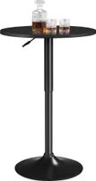 Yaheetech Runder Bartisch, Stehtisch Bistrotisch 360° Drehbar, Höhenverstellbar 69,5–91 cm, Tisch Partytisch Ø 60cm, Multifunktional Empfangstisch für Zuhause/Club/Pub, Full Schwarz