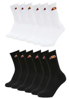 ellesse Uni Socken, 6 Paar - Tamuna, Crew Socken, Logo Schwarz 43-46,5