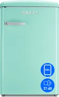 MEDION Retro Kühl-Gefrierkombination (95L Kühlschrank, 13L 4 Sterne Gefrierfach, 108 Liter Nutzinhalt, LED Innenbeleuchtung, Stufenlose Temperaturregelung, MD 37790) grün