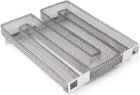 Wiltec BBQ Sparbrand 22,5x17,5x4,5cm Kaltrauchgenerator aus Edelstahl Brennzeit bis zu 8 h, Kaltraucherzeuger zum Kalträuchern Smoker