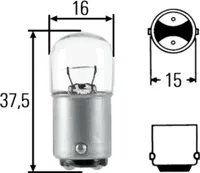 HELLA 8GA 002 071-361 Žárovka Heavy Duty R5W 24V 5W BA15s 2