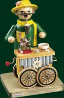 Räucherfigur Leierkastenmann Höhe= 17cm NEU