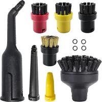 8 Dampfreiniger Zubehör für Kärcher SC1 SC2 SC3 SC4 SC5 Easyfix, Dampfreiniger Ersatzteile Enthalten 3 Rundbürste, 1 Kupfer-Rundbürste, 1 Rundbürste Gross, 1 Düsen, 1 Erweiterte Düse und 1 Spaltdüse