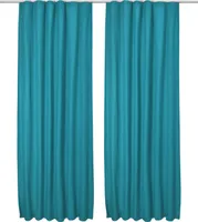 2er Set Beautissu Kräuselband Vorhang Amelie Luna thermo 140x245cm