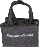 OOTB Flaschentaschen aus Filz mit 6 Fächern, 24 x 15 cm Feierabendtasche