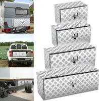 LZQ Skrzynka podłogowa wykonana z aluminium Skrzynka na przyczepę Skrzynka do przechowywania Skrzynka na pasy Skrzynka do przechowywania Skrzynka na narzędzia Skrzynka do przechowywania Skrzynka podłogowa (88 l pojemności, LxHxD=60x36x40,5 cm)