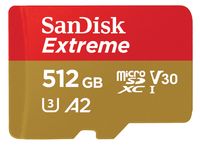 SanDisk microSDXC          512GB Extreme A2 C10 V30 UHS-I U3