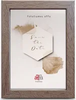 aFFa frames, Hekla, Bilderrahmen aus MDF, Fotorahmen, Wechselrahmen, Rechteckig, mit Acrylglasfront, Naturbelassen, 15x20 cm