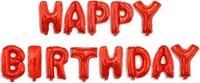 Fóliový balónek Happy Birthday Garland, červený, cca 40 cm