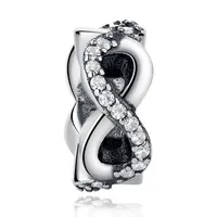 PANDACHARMS Unendlichkeit Zwischenelement Charm, 925er Sterling Silber, passt zu Pandora