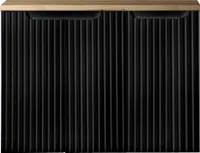 Waschtisch-Unterschrank 80cm, in schwarz mit Eiche, NEWPORT-56-BLACK