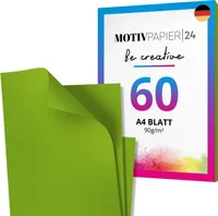60 Blatt A4 Briefpapier 90g/m² Schreibpapier Bastelpapier Motivpapier grün