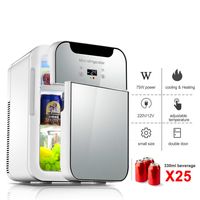 Mini-Kühlschrank, Minibar 20 Liter Nettoinhalt, ca. 28°C-65°C, Wechselstromkabel 220V und einem Gleichstromkabel 12V, Kühl- und Warmmodus Reise Kühlschrank
