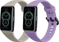 kwmobile 2x Sportarmband kompatibel mit Huawei Band 6 Armband - Fitnesstracker Band Set aus TPU Silikon