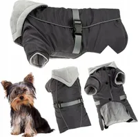 Hundewintermantel mit Reflektor isoliert mit Kapuze Jacke S
