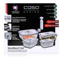 Caso Vakuum-Frischebehälter 4er Set - Für platzsparende Aufbewahrung (1er Pack)