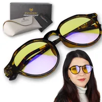 Okulary do komputera blokujące światło niebieskie ANTI BLUE LIGHT + etui, panter 45% 6005
