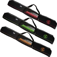 BRUBAKER Race Champion Skisack mit Rollen für 2 Paar Ski und Stöcke 170 cm Schwarz Rot - Weißer Zipper