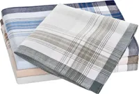 Tobeni 10 Stück Herren Stoff Taschentücher Herrentaschentücher Stofftaschentücher 100% gekämmte Baumwolle , Farbe:Design 24, Grösse:40 cm x 40 cm