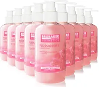BRUBAKER Cosmetics mydło w płynie do mycia rąk w praktycznym dozowniku - delikatnie oczyszcza i nawilża, kwiat wiśni, opakowanie 30 sztuk (30 x 240 ml)