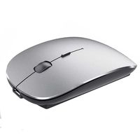 Bluetooth Maus, Wiederaufladbare Silent Mouse, 1600 DPI Thin Funkmaus für Laptop, Computer, MacBook Pro, HP, iPad， Grau