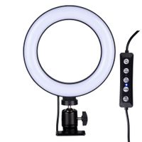 Grundig Ringlicht mit Clip - Selfie Light RGB und Weißlicht - ⌀16 CM - Flexibler Hals - 48 LEDs