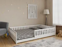 Kinderbett LUNA 140x200 Weiß , bodennah