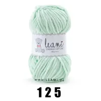 LEAMI Chenille Soft UNI 125 babygrün,