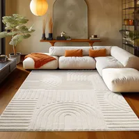 Teppium Hochflor Teppich Wohnzimmer Skandinavische Boho Design 3D Optik Teppich Shaggy Flauschig Weich Grösse 120x170 cm